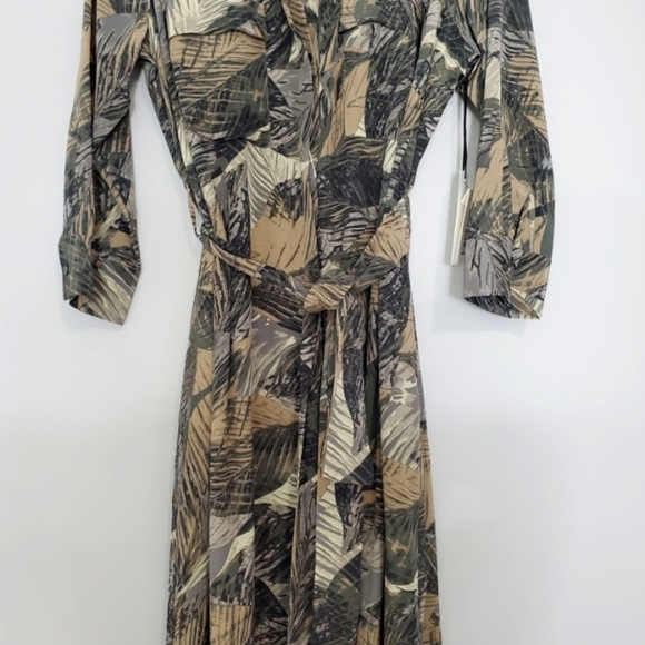 L'agence CAMERON PRINTED SILK CREPE DE CHINE MAXI SHIRT DRESS   NEW WITH TAGS - Picture 6 of 14